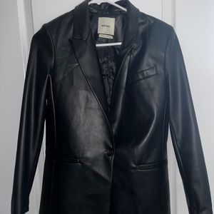 cute leather blazer